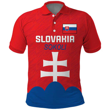 Custom Slovakia Football Polo Shirt Come On Sokoli LT18