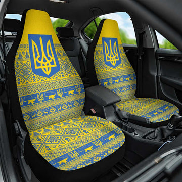 Ukraine Trident Christmas Car Seat Cover Vyshyvanka Patterns LT18