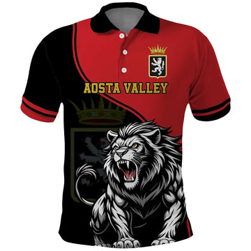 Custom Aosta Valley Polo Shirt Lion Sporty Style LT18