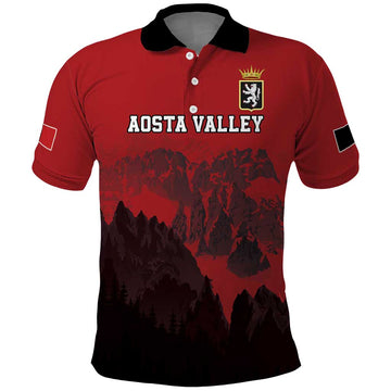 Custom Aosta Valley Polo Shirt Mont Blanc Sporty Style LT18