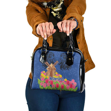Netherlands Lion Shoulder Handbag Tulip And Windmill LT18