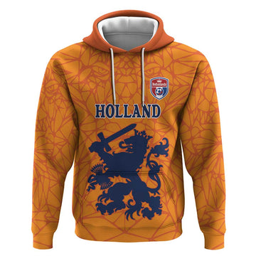 Custom Netherlands Football Hoodie Holland Lion LT18