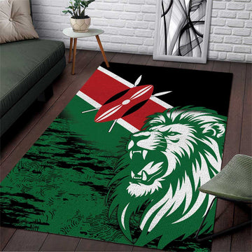 Afro Kenya Lion Head Area Rug Flag Style LT18