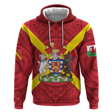 Personalized Anglesey Ynys Mon Hoodie Map and Emblem Celtic Style LT19