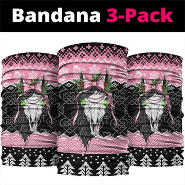 Anglesey Wales Christmas Neck Gaiter Pink Mari Lwyd Welsh Celtic Knot LT19