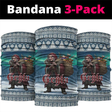 Iceland Christmas Neck Gaiter Icelandic Gryla Evil Mother of Yule Lads LT19