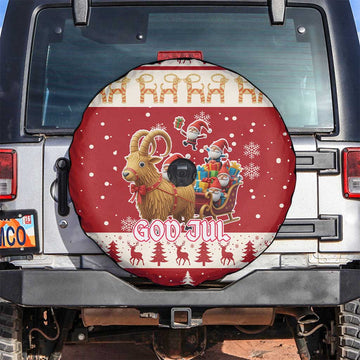 Sweden Christmas Spare Tire Cover God Jul Nordic Julbock LT19