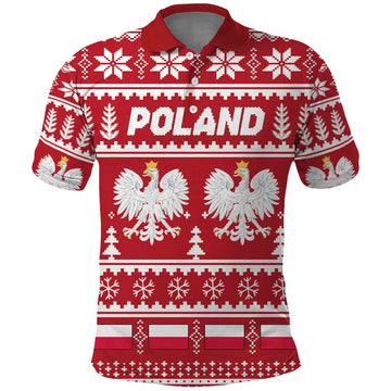Poland Christmas Polo Shirt Emblem With Flag Style LT19
