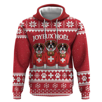 Saint Bernard Dog Switzerland Christmas Hoodie LT19