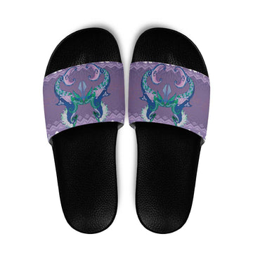 Carmarthenshire Wales Christmas Slide Sandals Heraldic Sea-Horse Celtic Design LT19