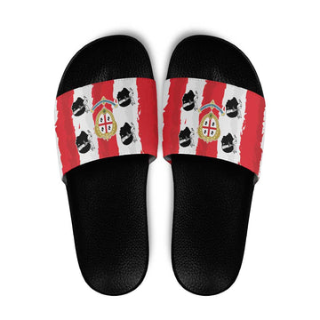 Italy Sardinia Slide Sandals Moor's Head With Coat Of Arms LT19