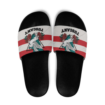 Italy Tuscany Slide Sandals Pegasus With Map Style LT19