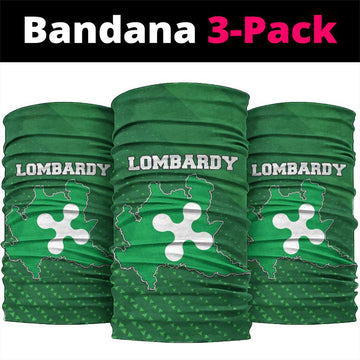 Italy Lombardy Neck Gaiter Map With Flag Style LT19