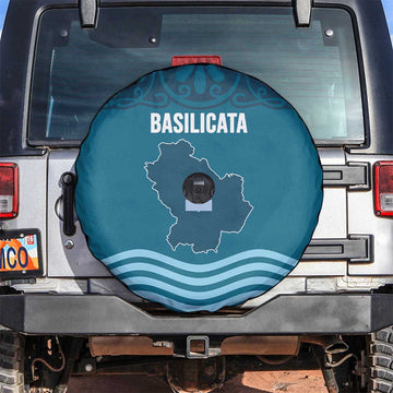 Italy Basilicata Spare Tire Cover Map With Flag Style LT19