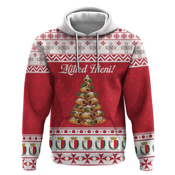 Traditional Maltese Imqaret Pastry Hoodie Malta Imqaret Christmas Tree LT19