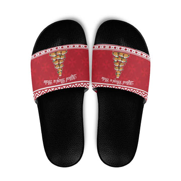 Cute Maltese Imqaret Pastry Christmas Slide Sandals Christmas Joy in Malta LT19