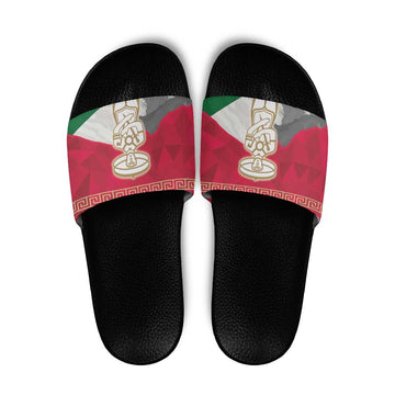Italy Abruzzo Slide Sandals Emblem With Flag Style LT19