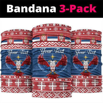 Personalized Serbia Christmas Eagle Neck Gaiter Srecan Bozic Tee LT19