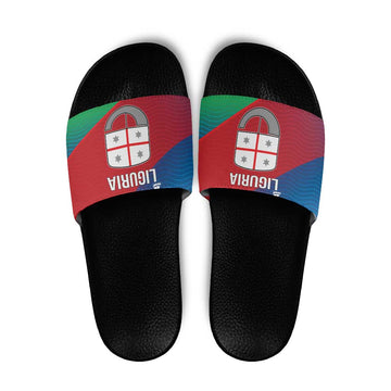 Italy Liguria Slide Sandals Emblem With Flag Style LT19