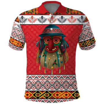 Personalized Romania Christmas Polo Shirt Romanian Folk Mask LT19
