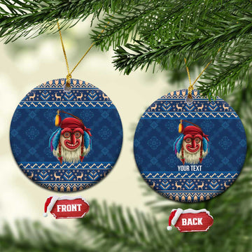 Personalized Romania Christmas Ceramic Ornament Romanian Traditional Masks LT19