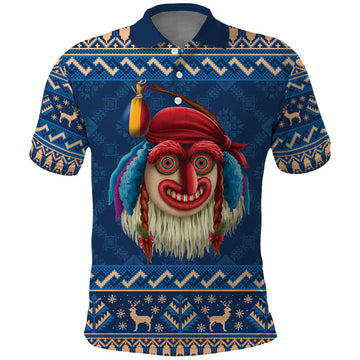 Personalized Romania Christmas Polo Shirt Romanian Traditional Masks LT19