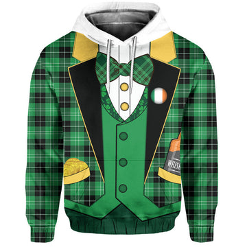 St Patricks Day Hoodie Irish Suit Style LT6