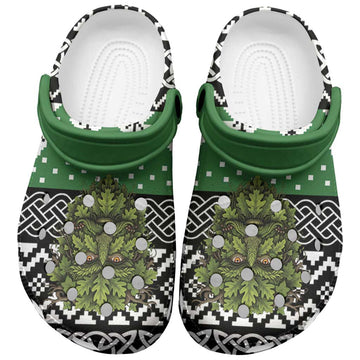 Anglesey Wales Christmas Clogs Shoes Green Man Celtic Knot LT19