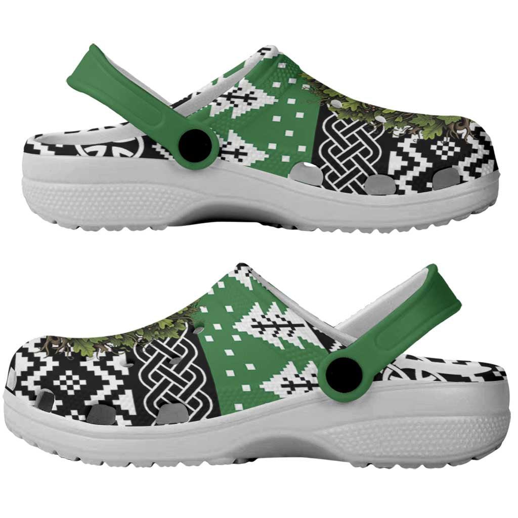 Anglesey Wales Christmas Clogs Shoes Green Man Celtic Knot LT19