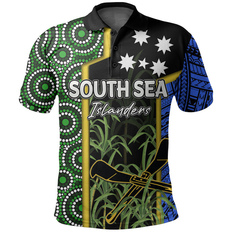 Custom South Sea Islanders Flag Style Polo Shirt Kanaka LT6