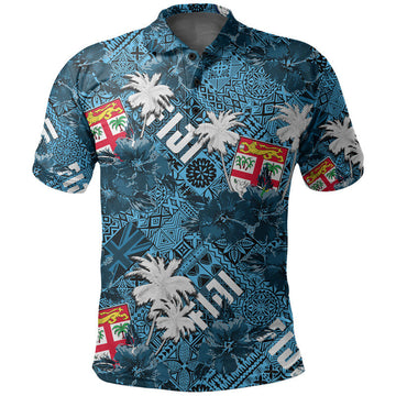 Hibiscus Fiji Polo Shirt Hawaii Style No.1 LT6