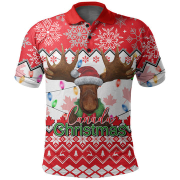 Christmas Moose Canada Polo Shirt 2022 LT6