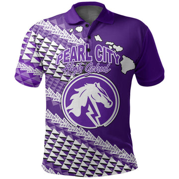 Custom Pearl City High School Hawaii Polo Shirt LT6