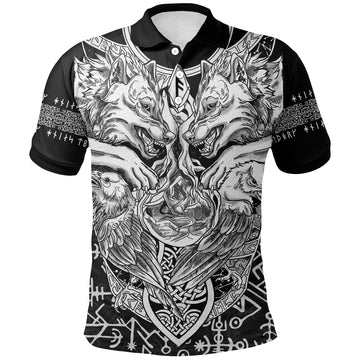 Viking Polo Shirt Wolf and Raven Special RLT12