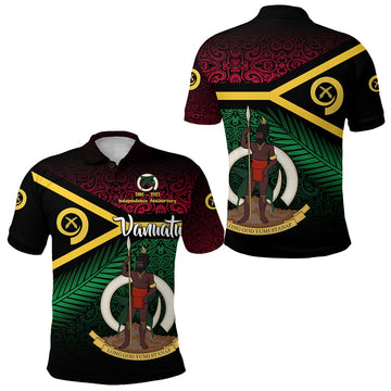 Vanuatu Polo Shirt Special Independence Anniversary Original Flag Style LT8