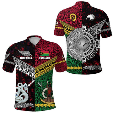 Vanuatu New Zealand Polo Shirt Together Red LT8