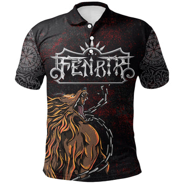 Viking Polo Shirt Fenrir Art RLT12