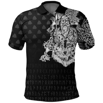 Viking Polo Shirt Old Norse Odin Tattoo RLT12