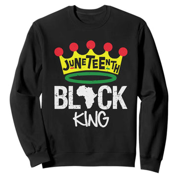 Juneteenth Black King Sweatshirt 1865 African Pride Black Power TS01