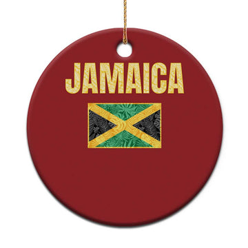 Retro Jamaica Christmas Ornament Tropical Jamaican Flag TS02