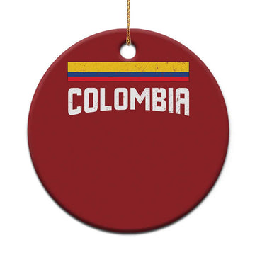 Colombia Christmas Ornament COL Throwback Retro Vintage Colombian Flag TS02