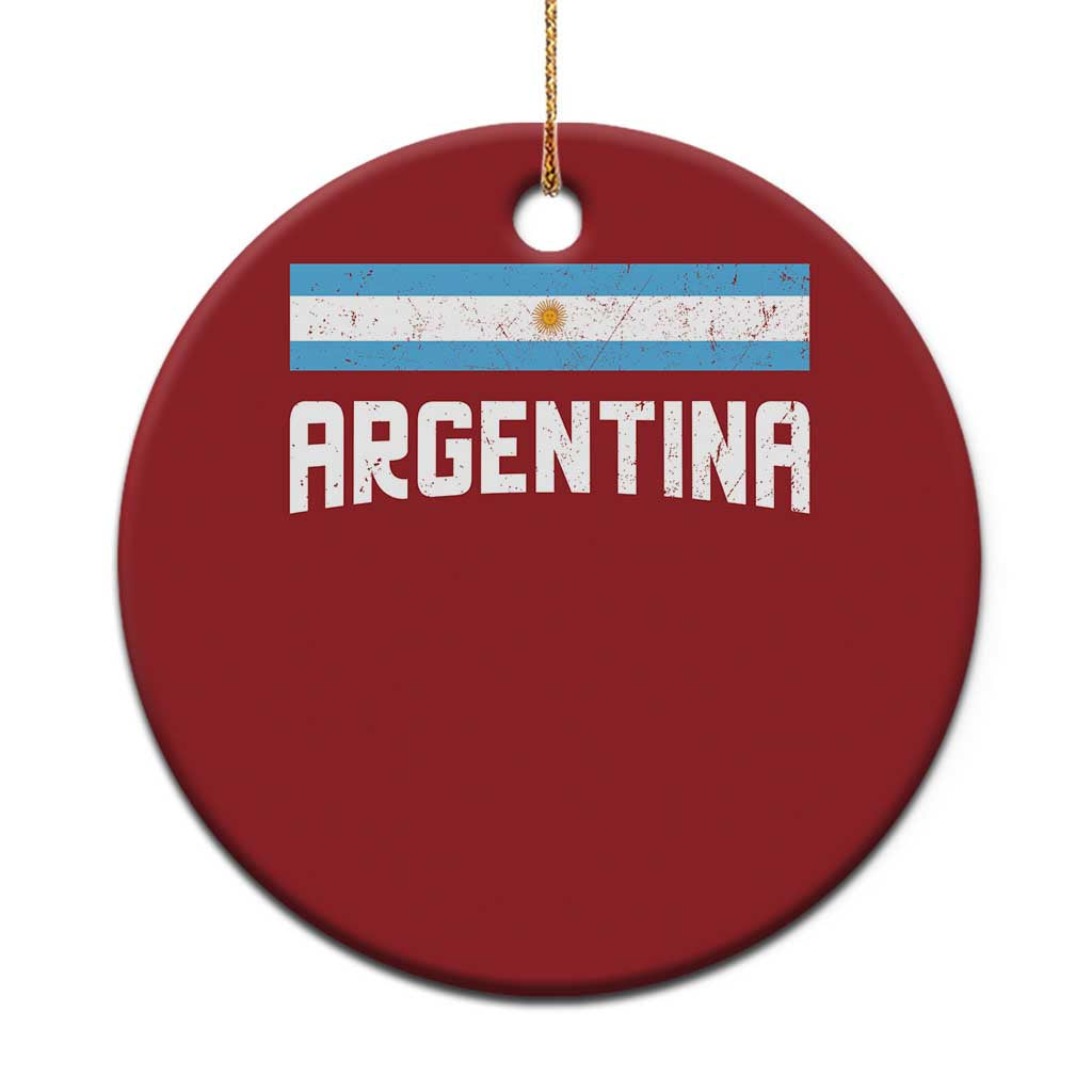 Argentina Christmas Ornament ARG Throwback Retro Vintage Argentine Flag TS02