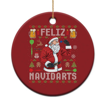 Xmas Dart Lover Christmas Ornament Feliz Navidarts Santa Navidad Ugly Sweater TS02