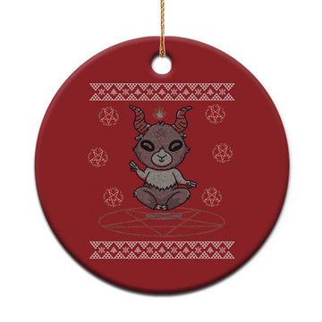 Cute Baby Baphomet Christmas Ornament Ugly Christmas Sweater Occult Gift TS02