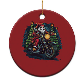 Biker Santa Claus Christmas Ornament Riding Motorcycle Christmas TS02