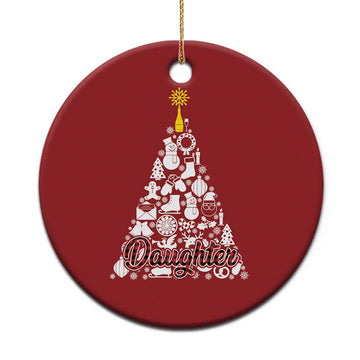 Xmas Tree Christmas Ornament Red Plaid Daughter TS02