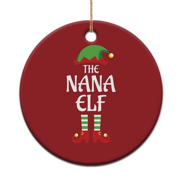 Xmas The Nana Elf Christmas Ornament Funny Grandma Xmas Family Matching TS02