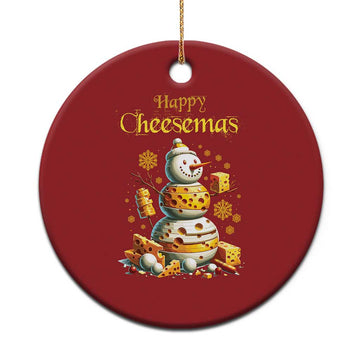 Xmas Cheese Lover Christmas Ornament Happy Cheesemas Merry Xmas TS02