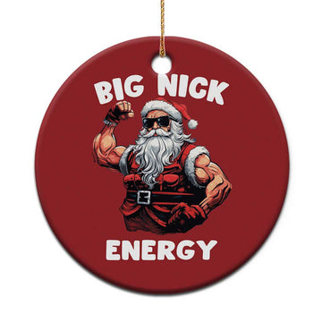 Cool Santa Claus Christmas Ornament Big Nick Energy TS02