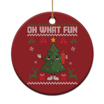 Retro Boujee Xmas Tree Christmas Ornament Oh What Fun TS02
